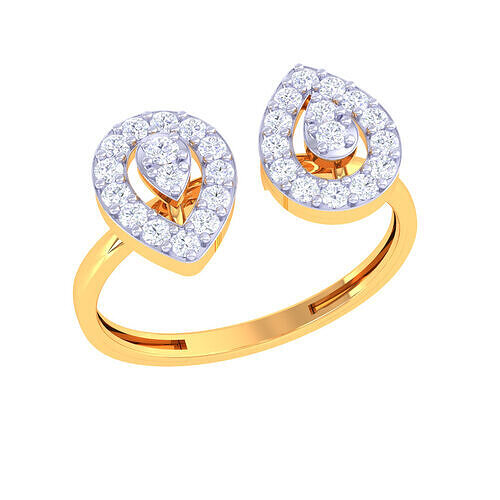 Printable 3D jewelry model of Lady diamond ring 3D print model