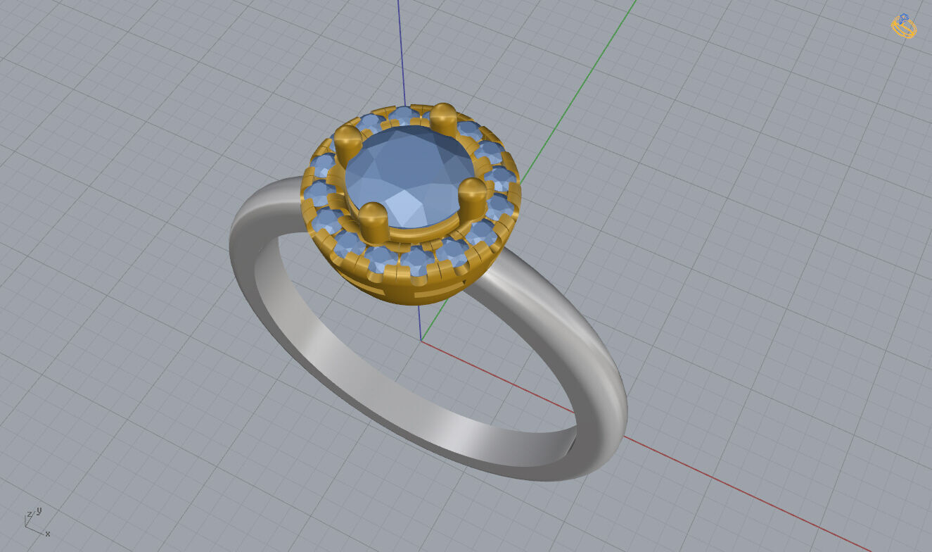 Engagement Ring 3D print model_12