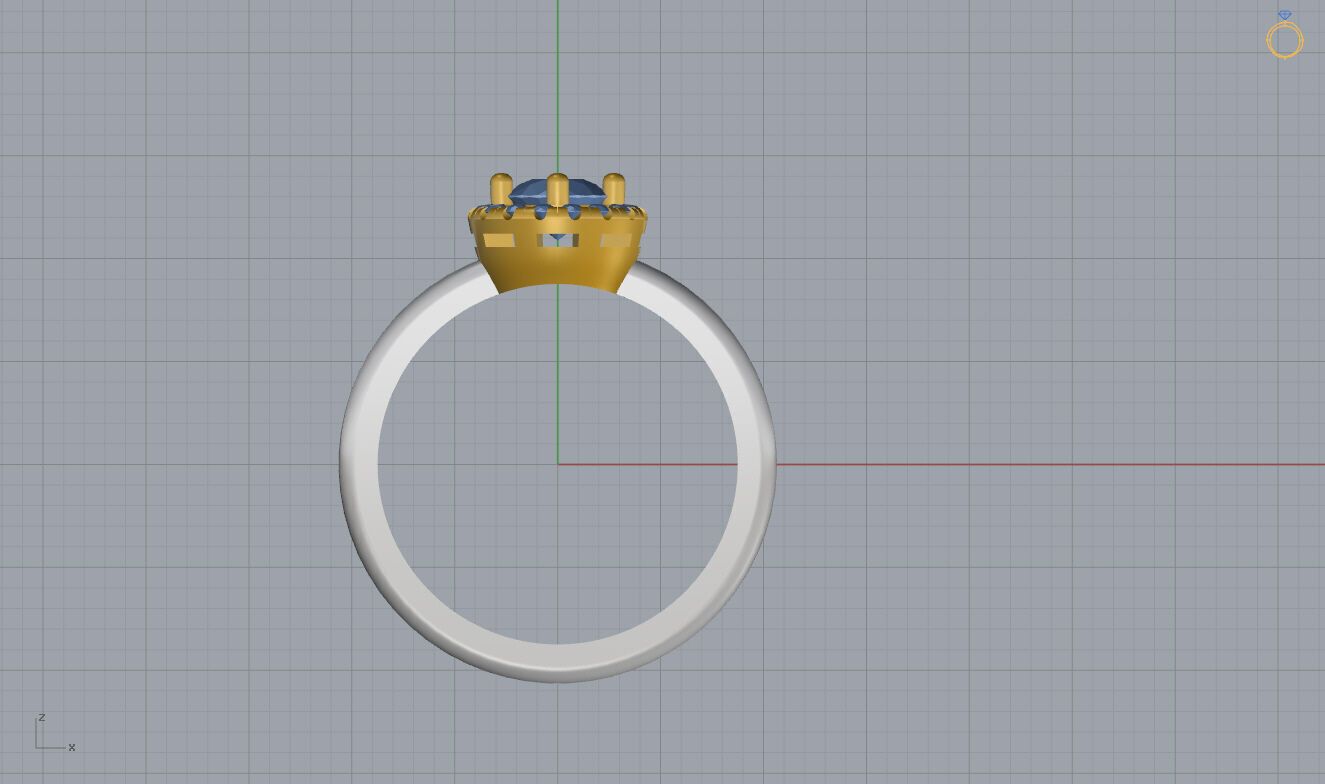 Engagement Ring 3D print model_10