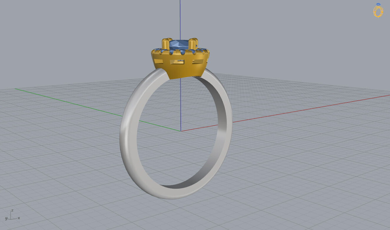 Engagement Ring 3D print model_13