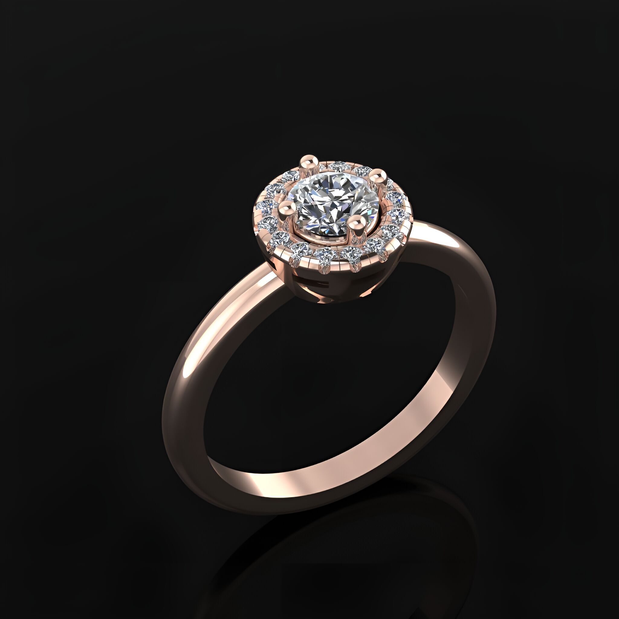 Engagement Ring 3D print model_2