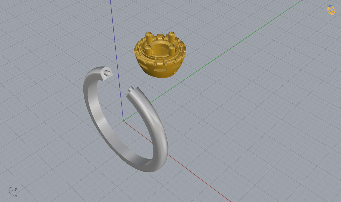Engagement Ring 3D print model_8