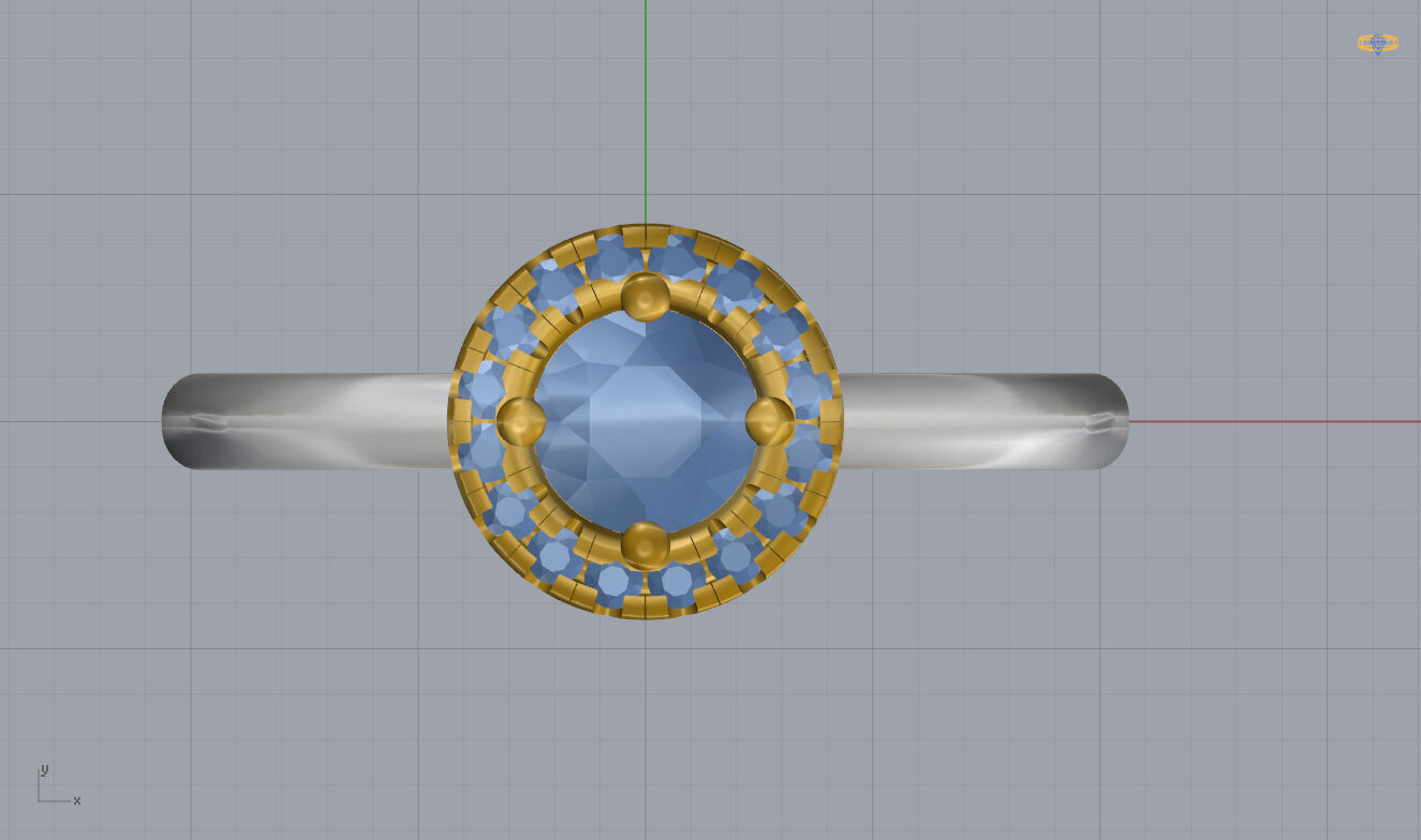 Engagement Ring 3D print model_9