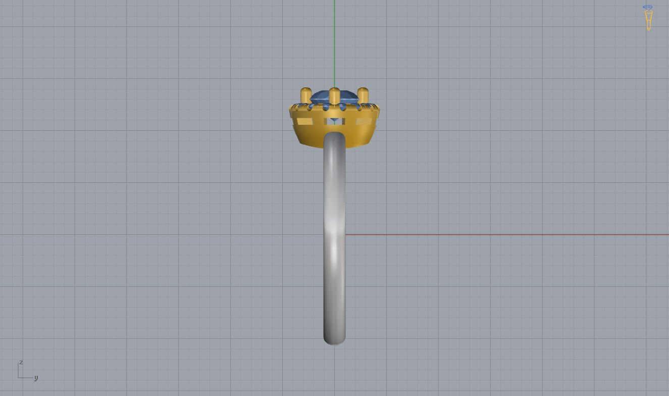 Engagement Ring 3D print model_11