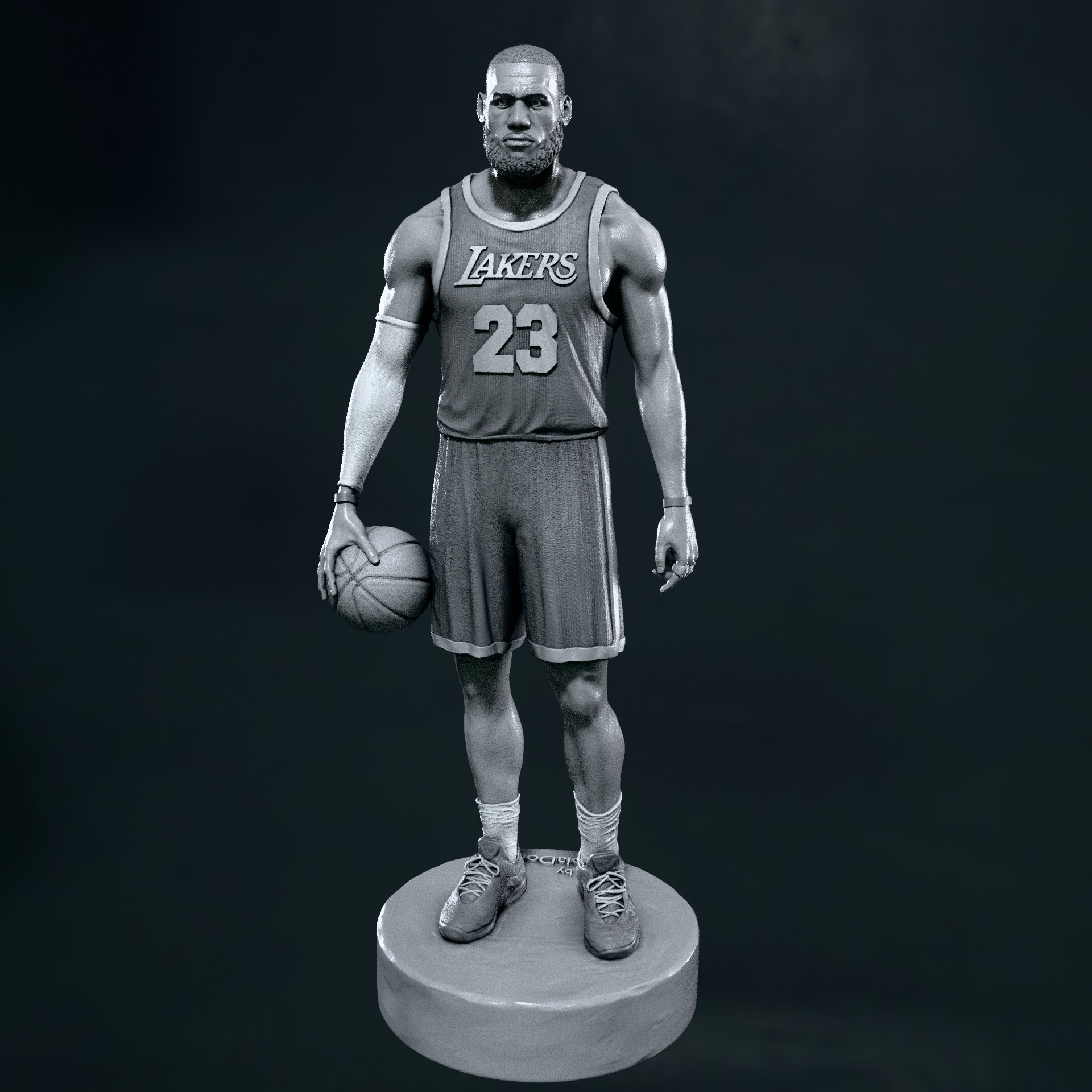 Lebron James statue 3D print model 3D print model_6