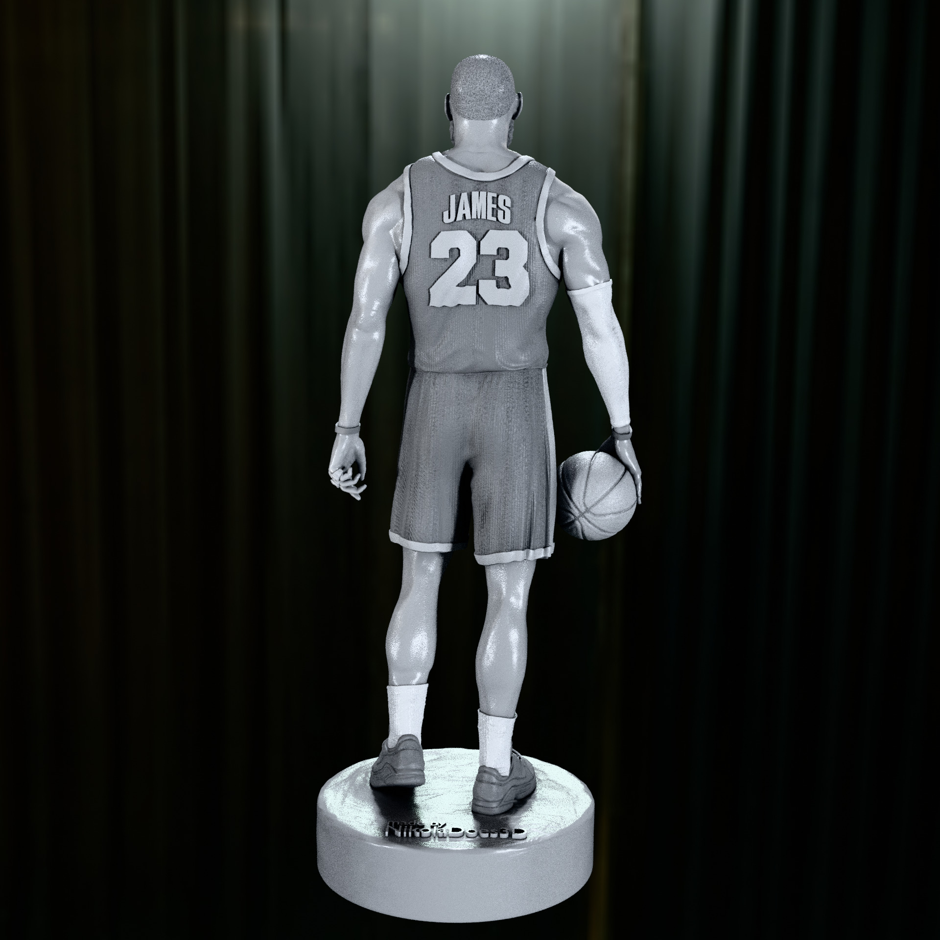 Lebron James statue 3D print model 3D print model_4