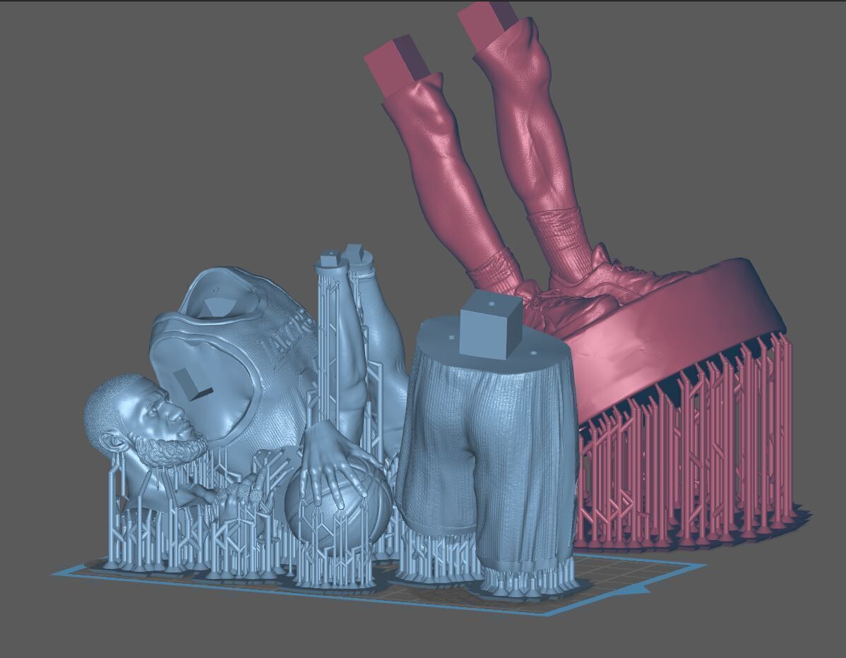 Lebron James statue 3D print model 3D print model_15