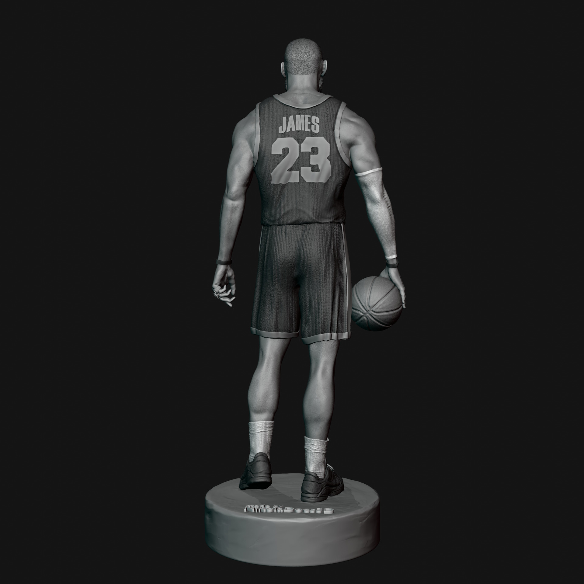 Lebron James statue 3D print model 3D print model_12