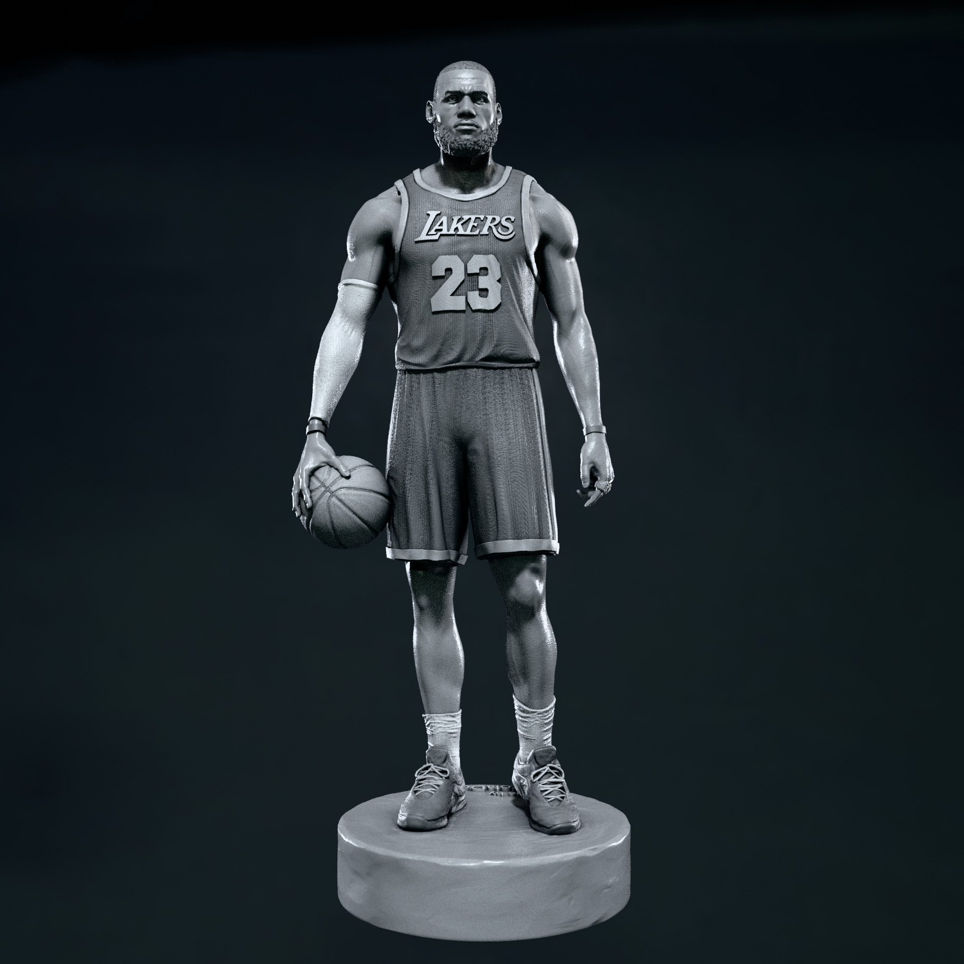Lebron James statue 3D print model 3D print model_2