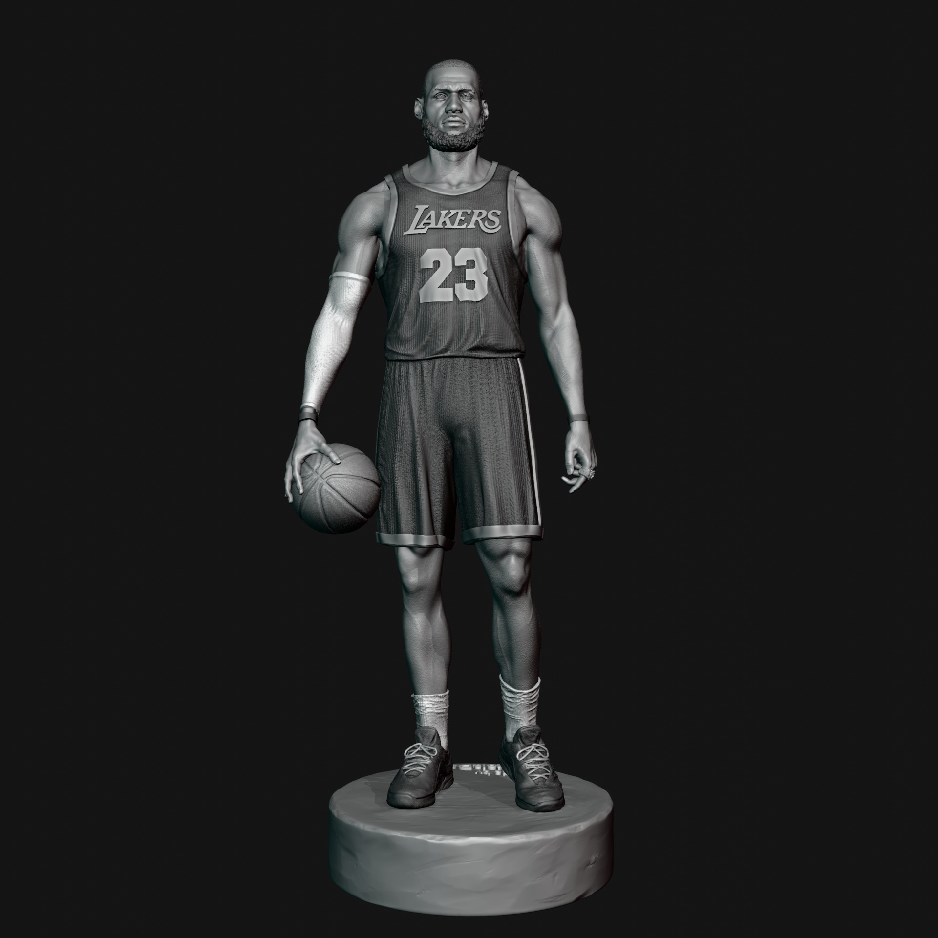 Lebron James statue 3D print model 3D print model_10