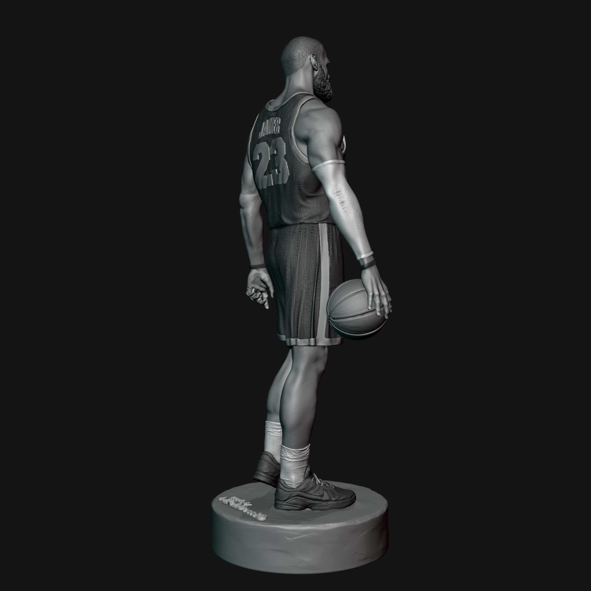 Lebron James statue 3D print model 3D print model_13