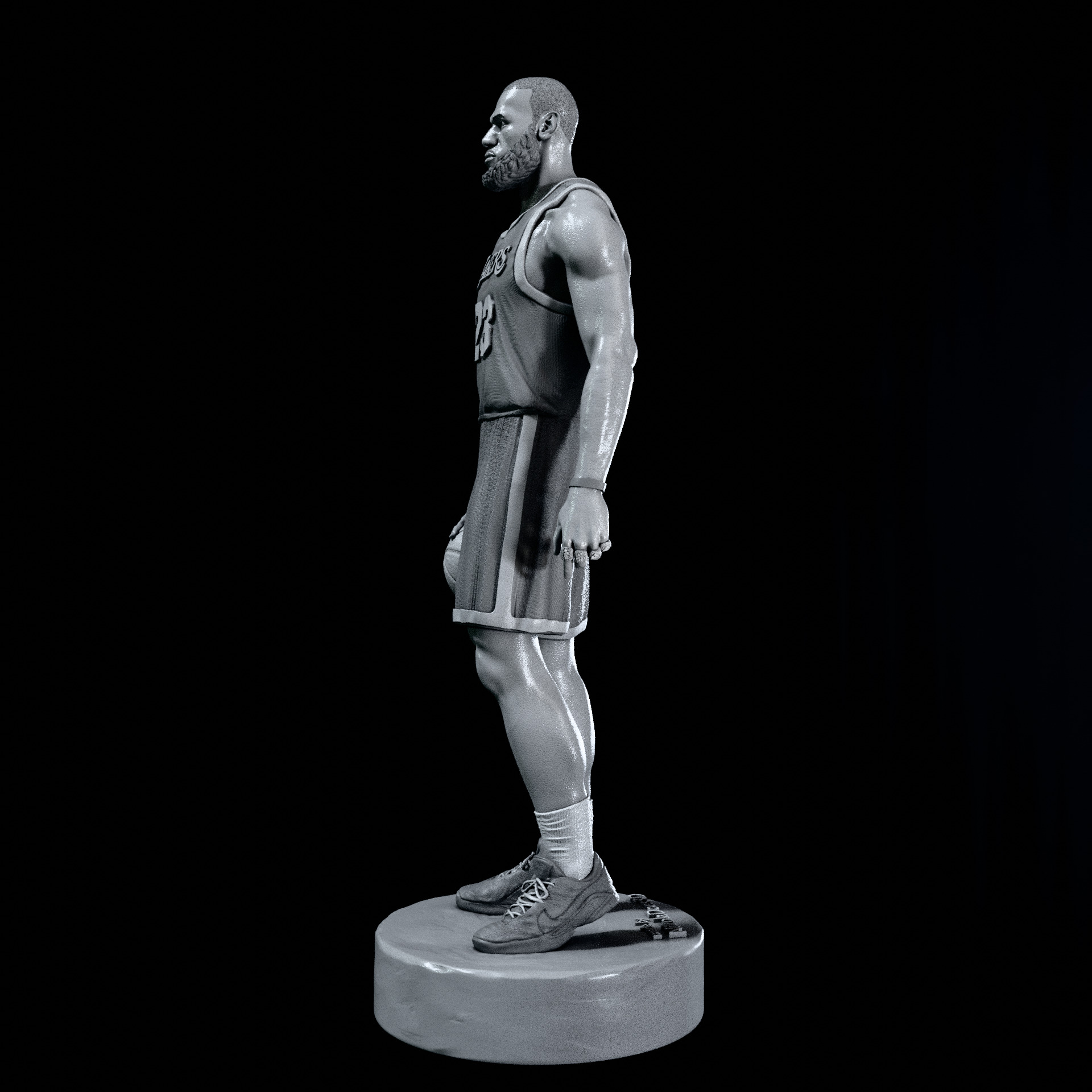 Lebron James statue 3D print model 3D print model_3