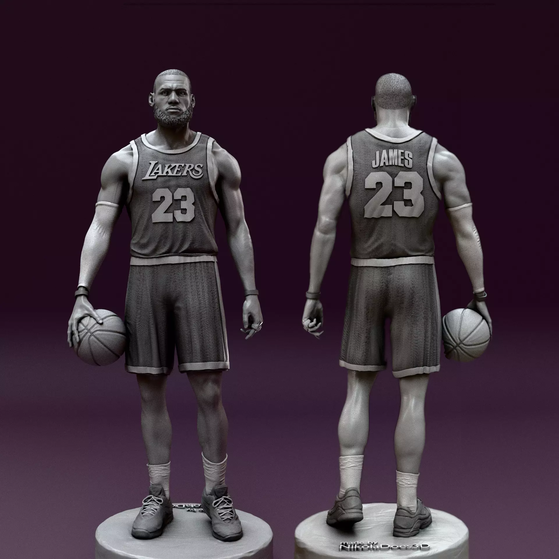 Lebron James statue 3D print model 3D print model_0