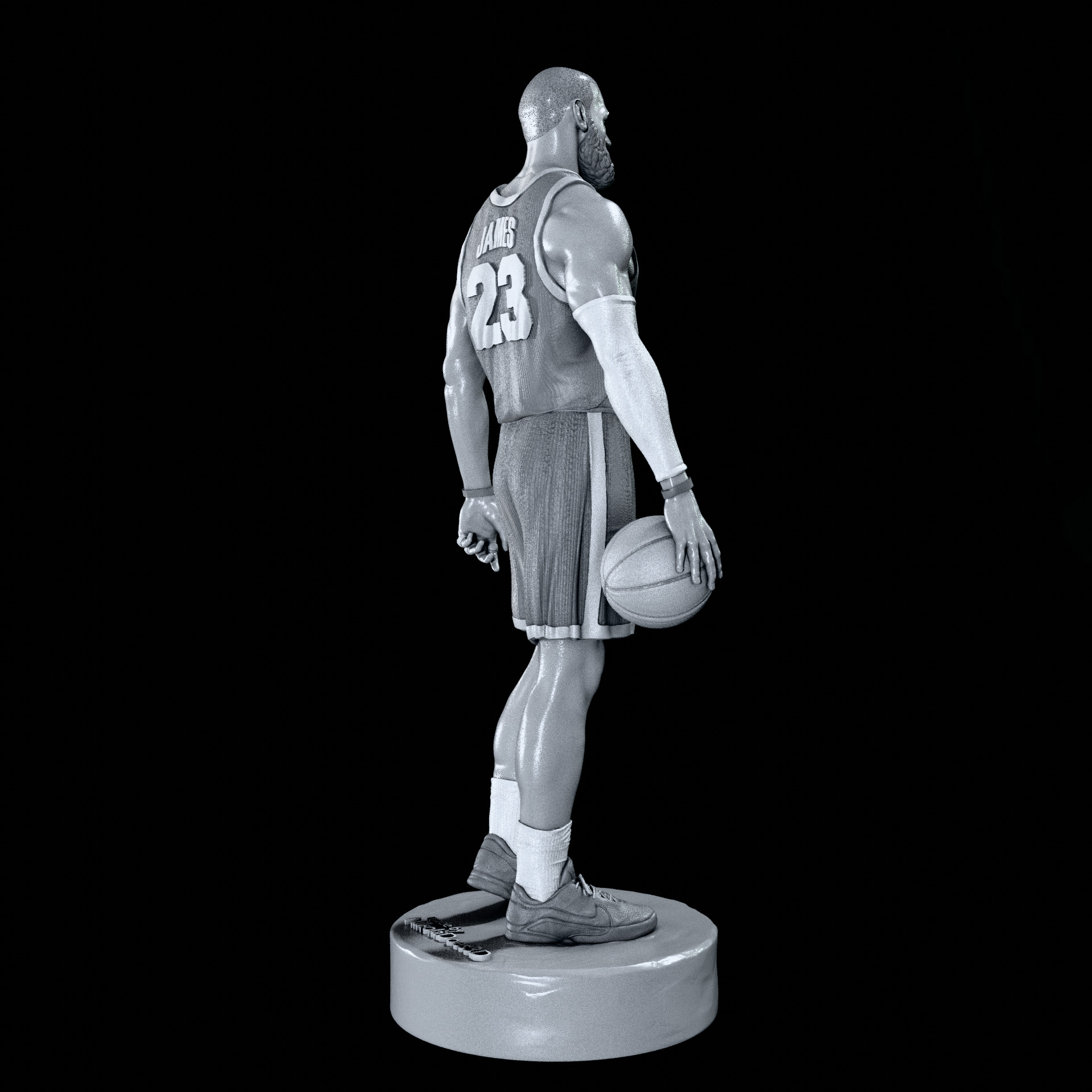 Lebron James statue 3D print model 3D print model_5