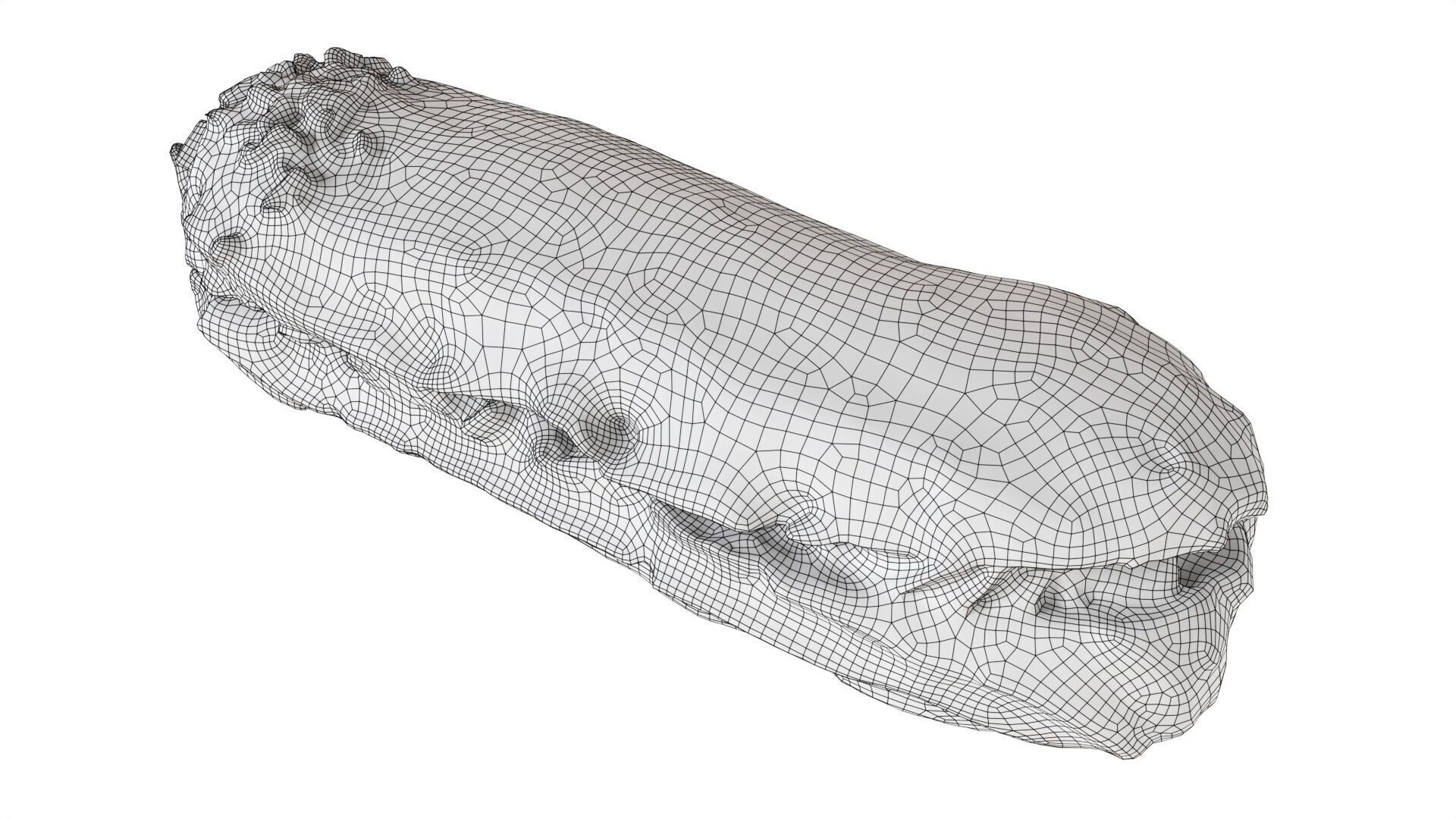 Chocolate eclair Low-poly 3D model_6