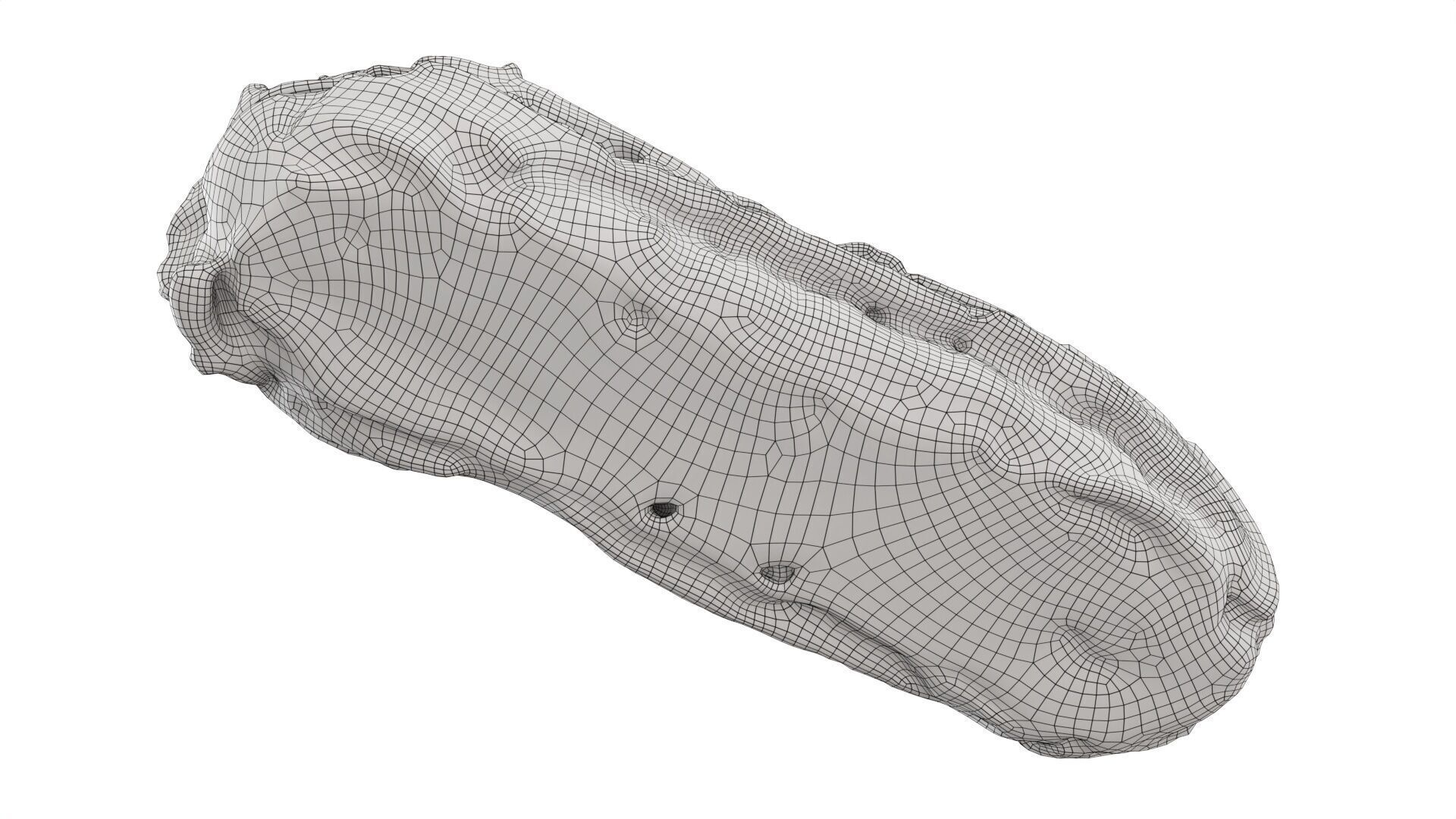 Chocolate eclair Low-poly 3D model_7