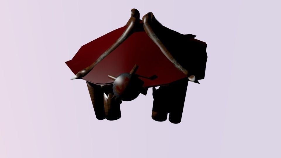 Horde Guard Hut Low-poly 3D model_1
