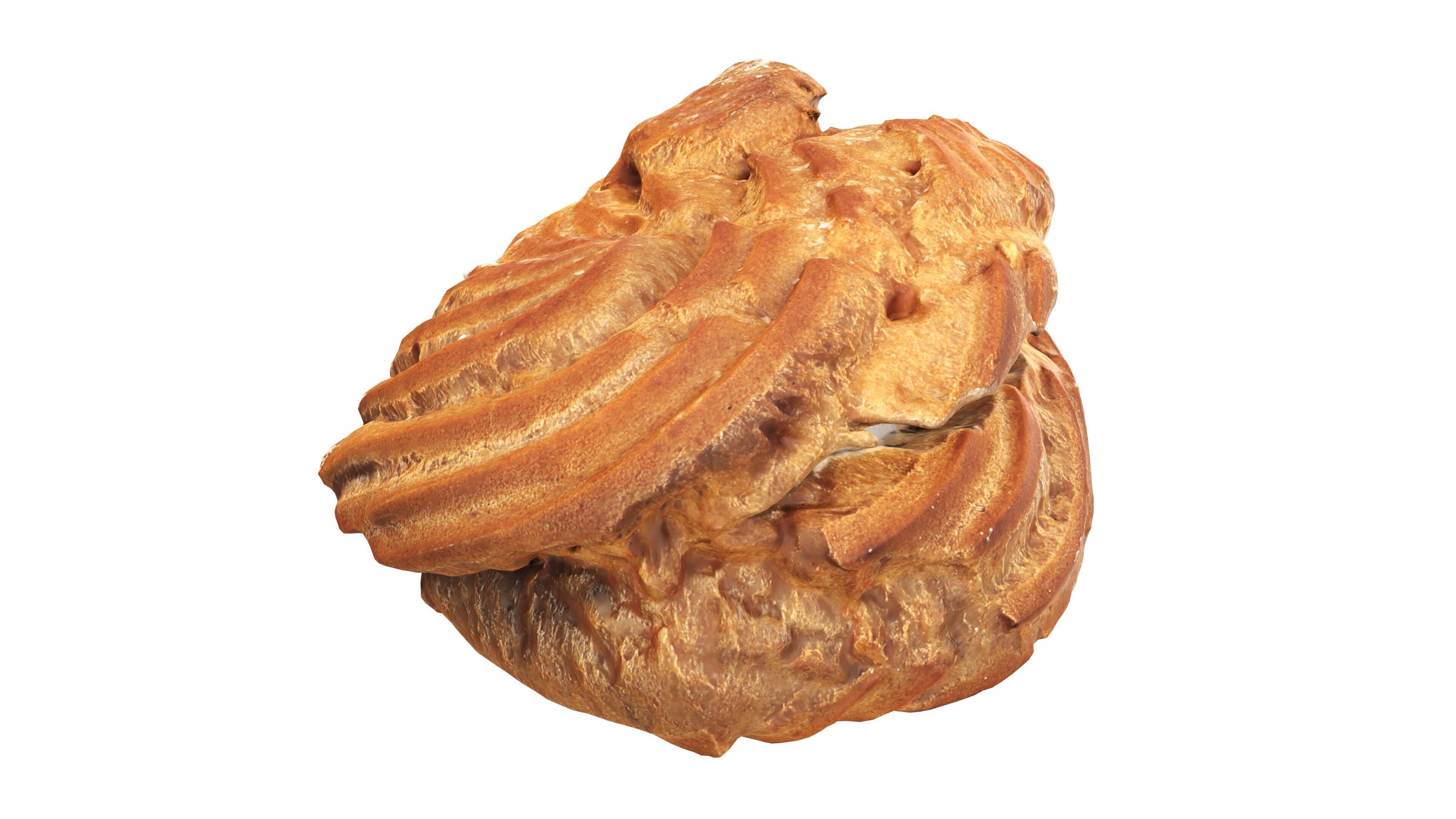 Cream cake Low-poly 3D model_2