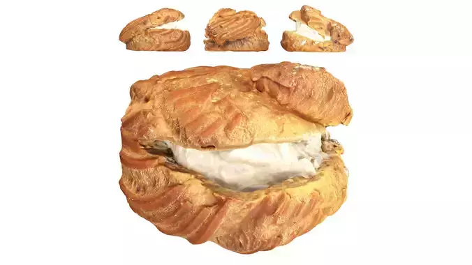 Cream cake Low-poly 3D model