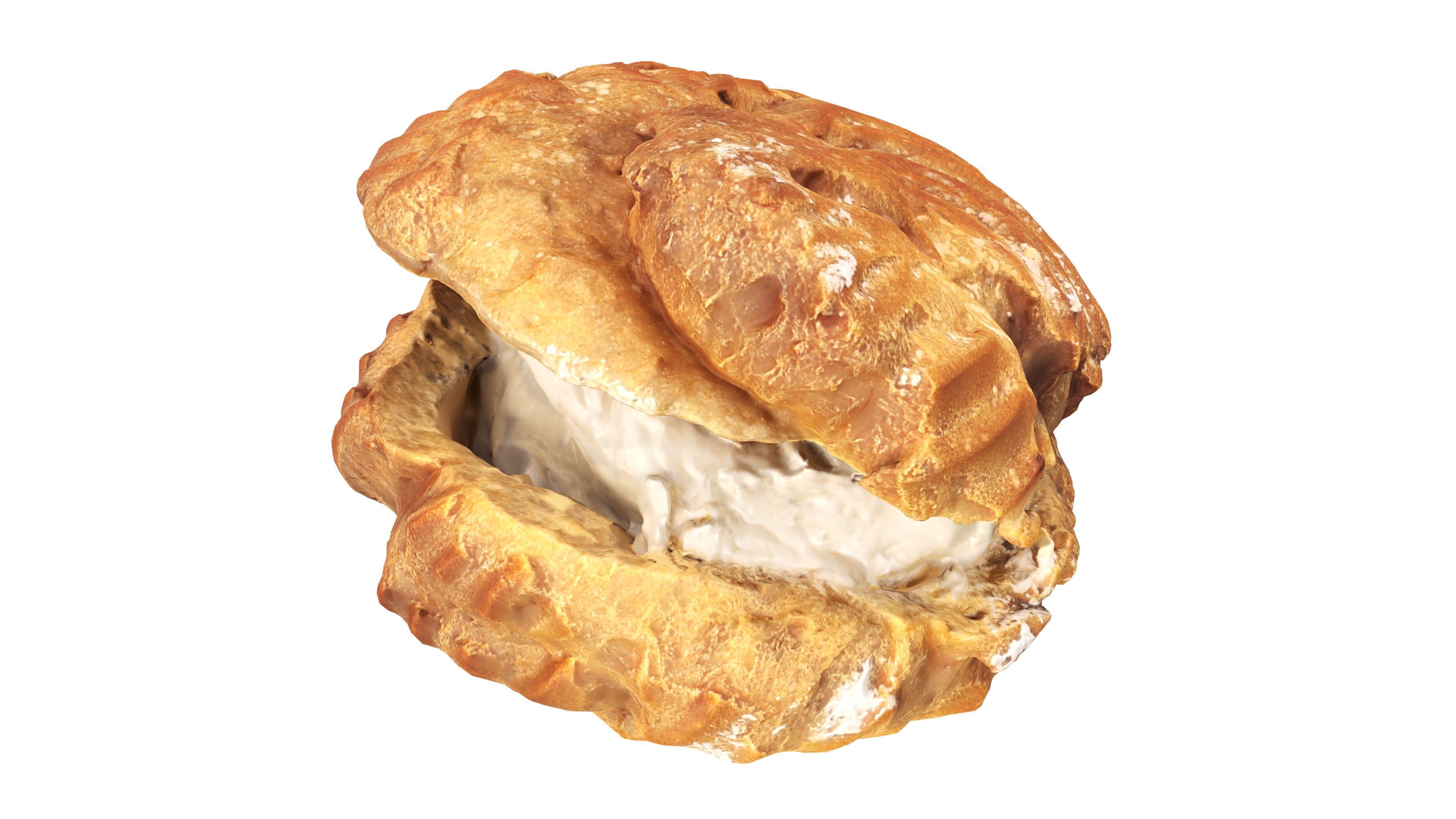 Cream cake Low-poly 3D model_1