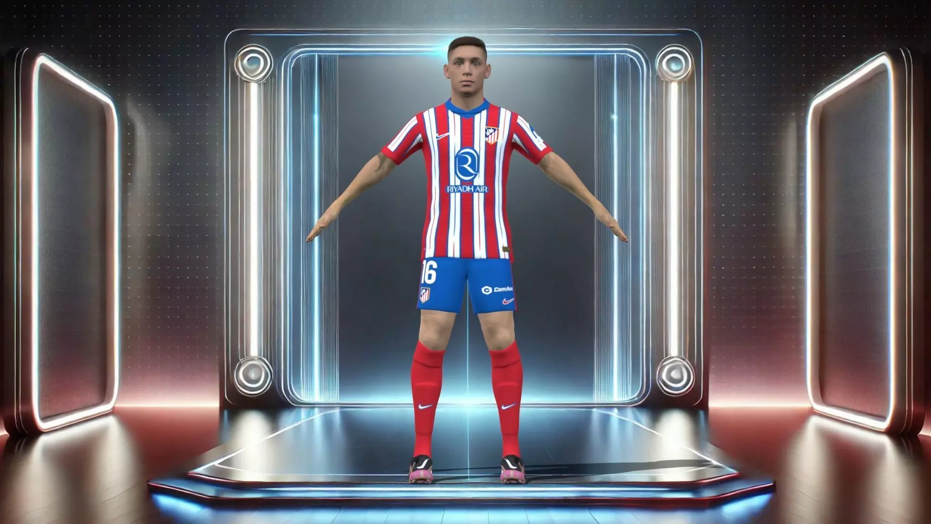 3D Rigged Nahuel Molina Atletico Madrid 2025 Low-poly 3D model
