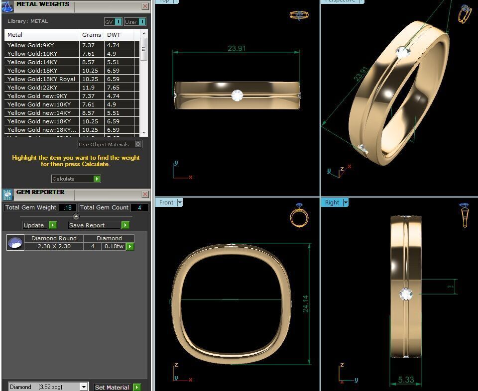 Women Ring Render 3dm STL OBJ FBX Details 3D print model_7