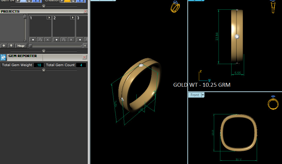 Women Ring Render 3dm STL OBJ FBX Details 3D print model_6