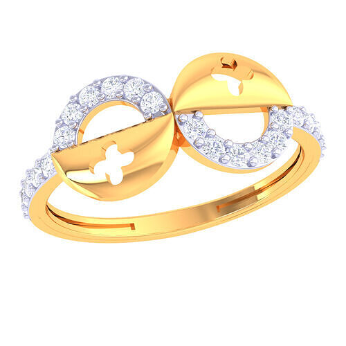Printable 3D jewelry model of Lady diamond ring 3D print model