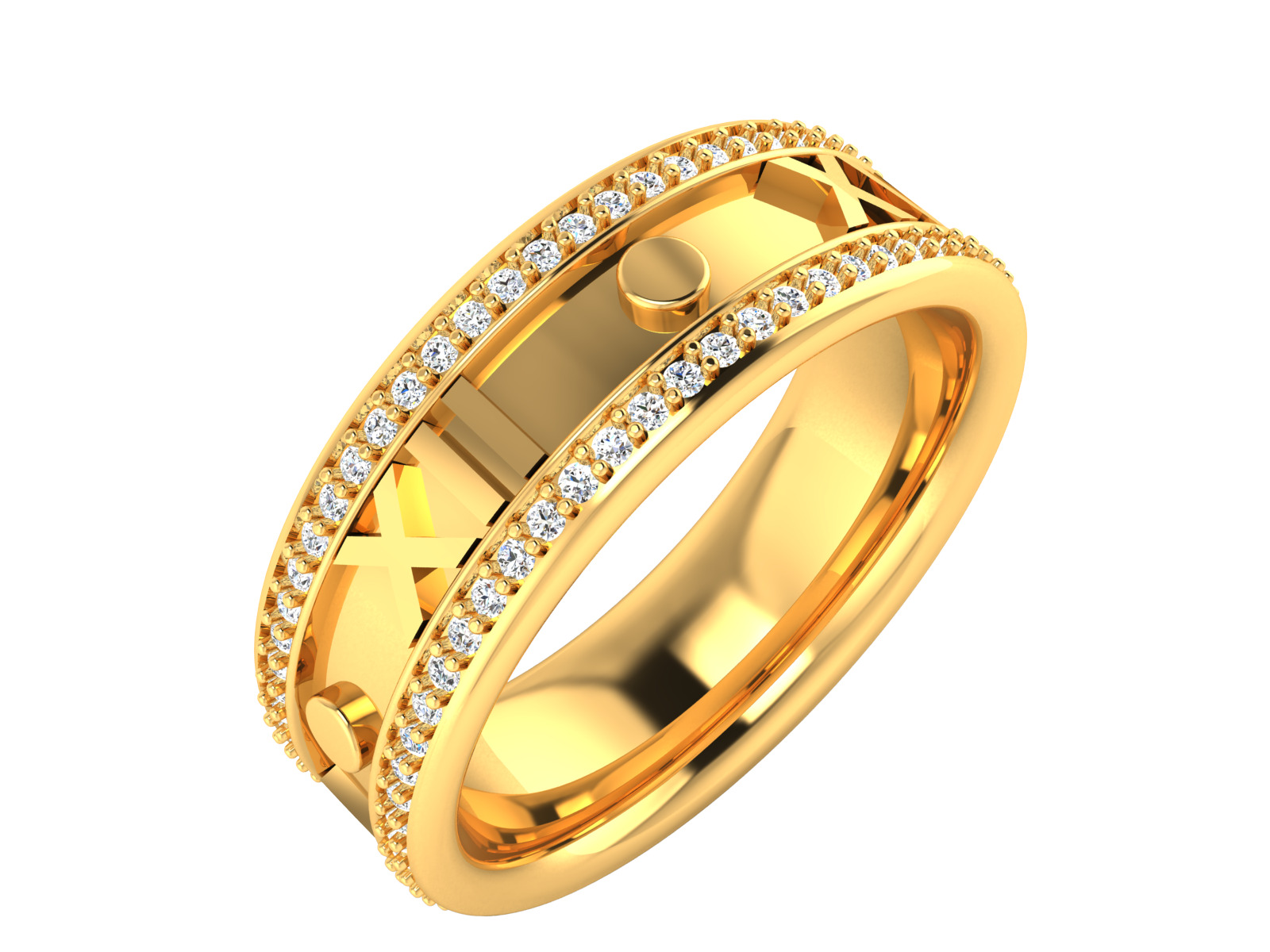 Women Ring Render 3dm STL OBJ FBX Details 3D print model_3