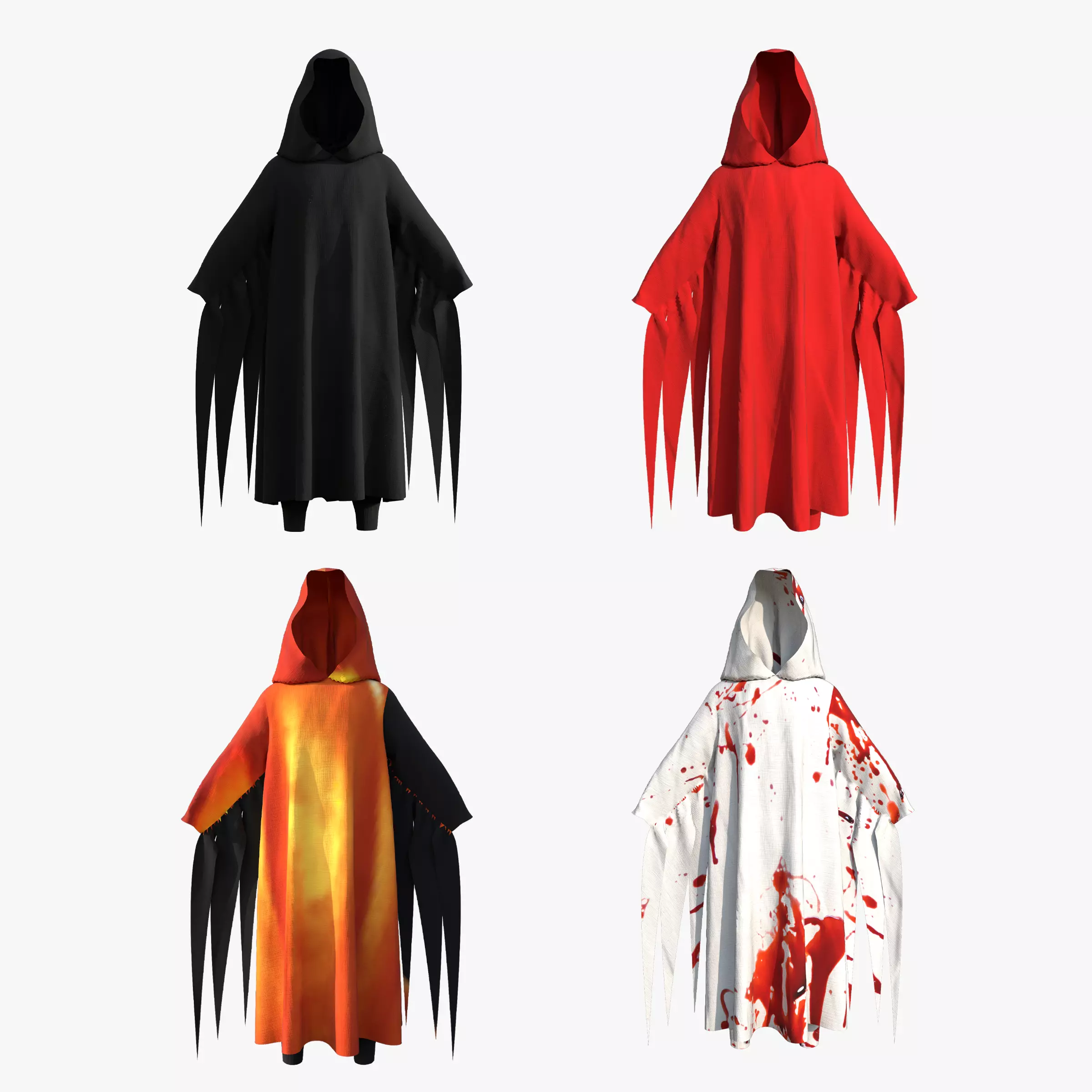 Halloween Costume Hooded Low-poly 3D model