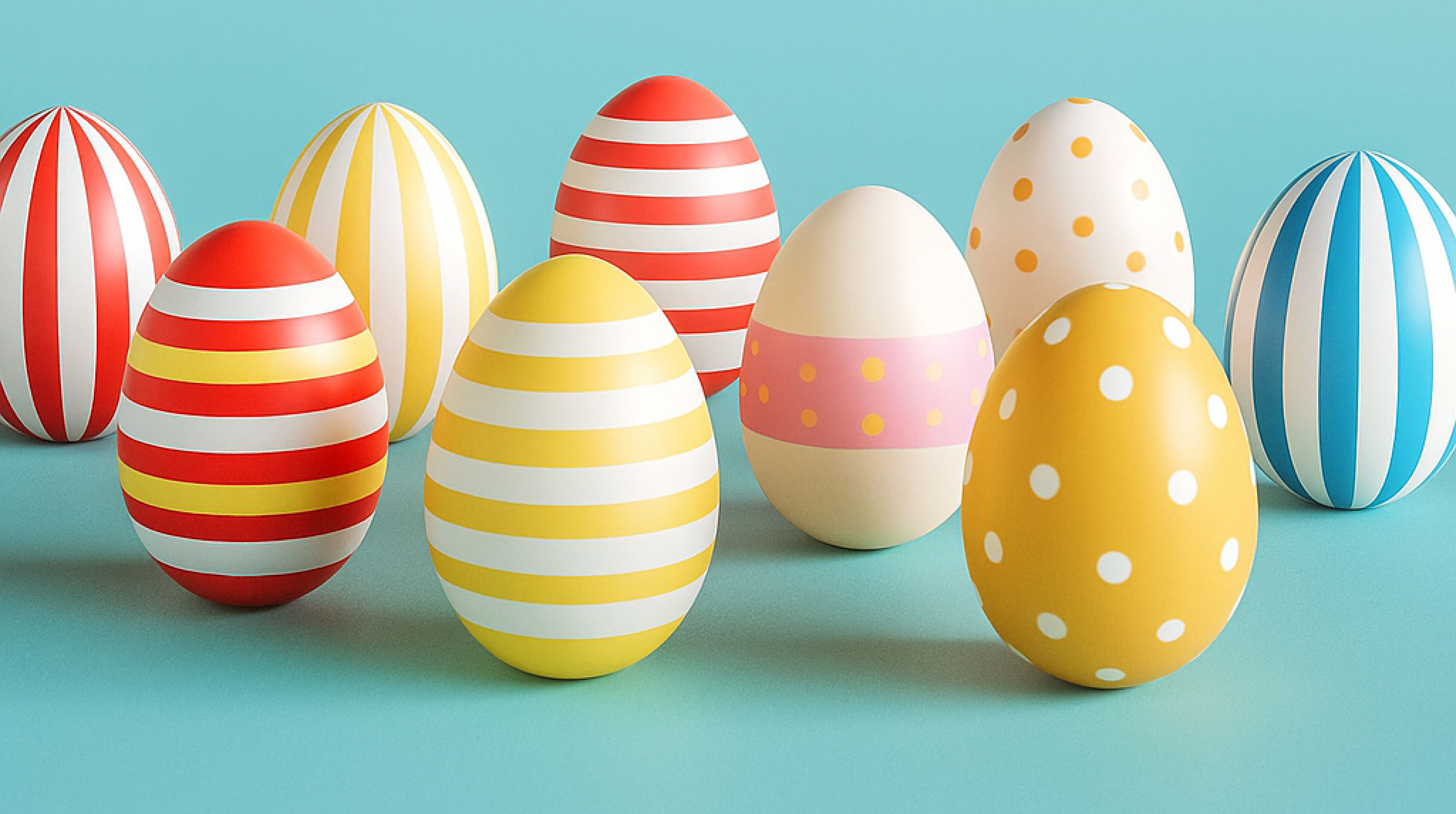 Low Poly Easter Eggs Chicken Pack 01 Low-poly 3D model_1