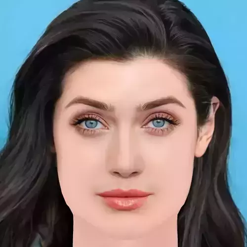 Elizabeth Debicki Head - No Hair - Low poly head for game