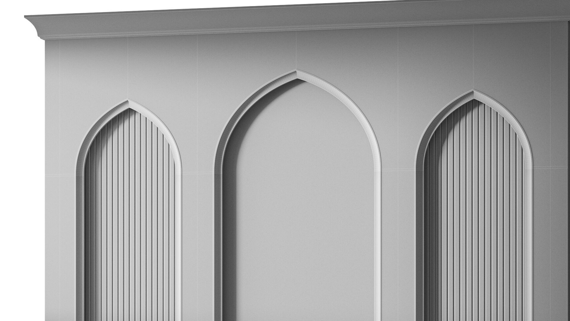 Arch 04  Arabic Wall Decor 3D model_5