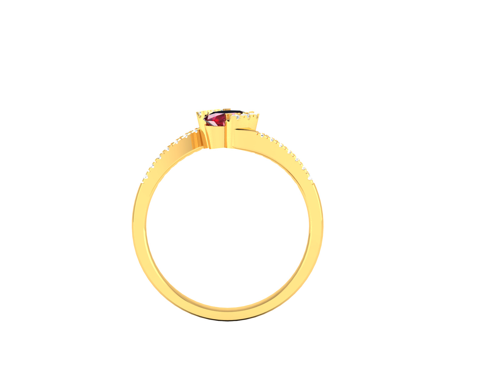 Women Ring Render 3dm STL OBJ FBX Details 3D print model_3