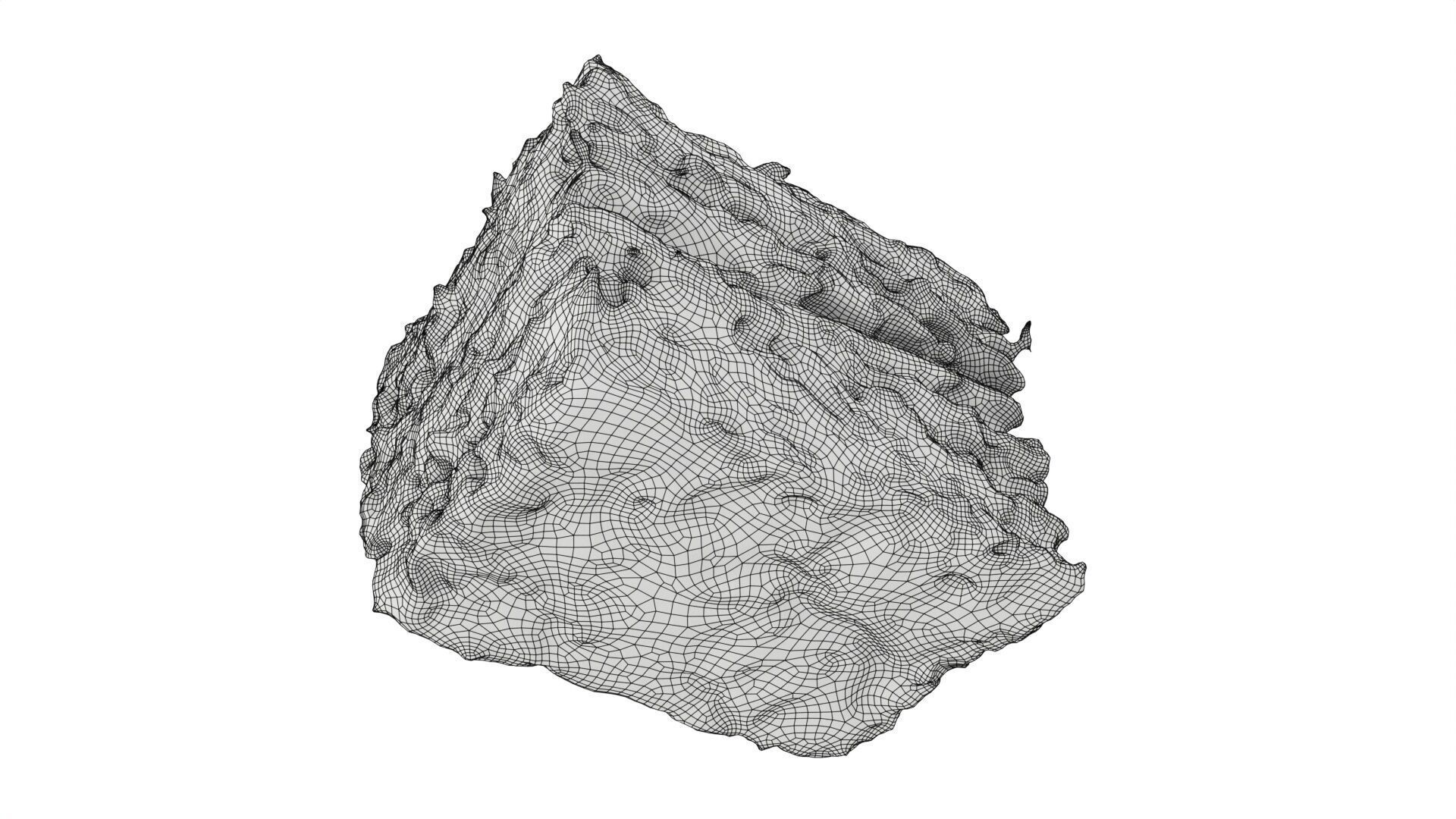 Layered cake with cream piece Low-poly 3D model_7