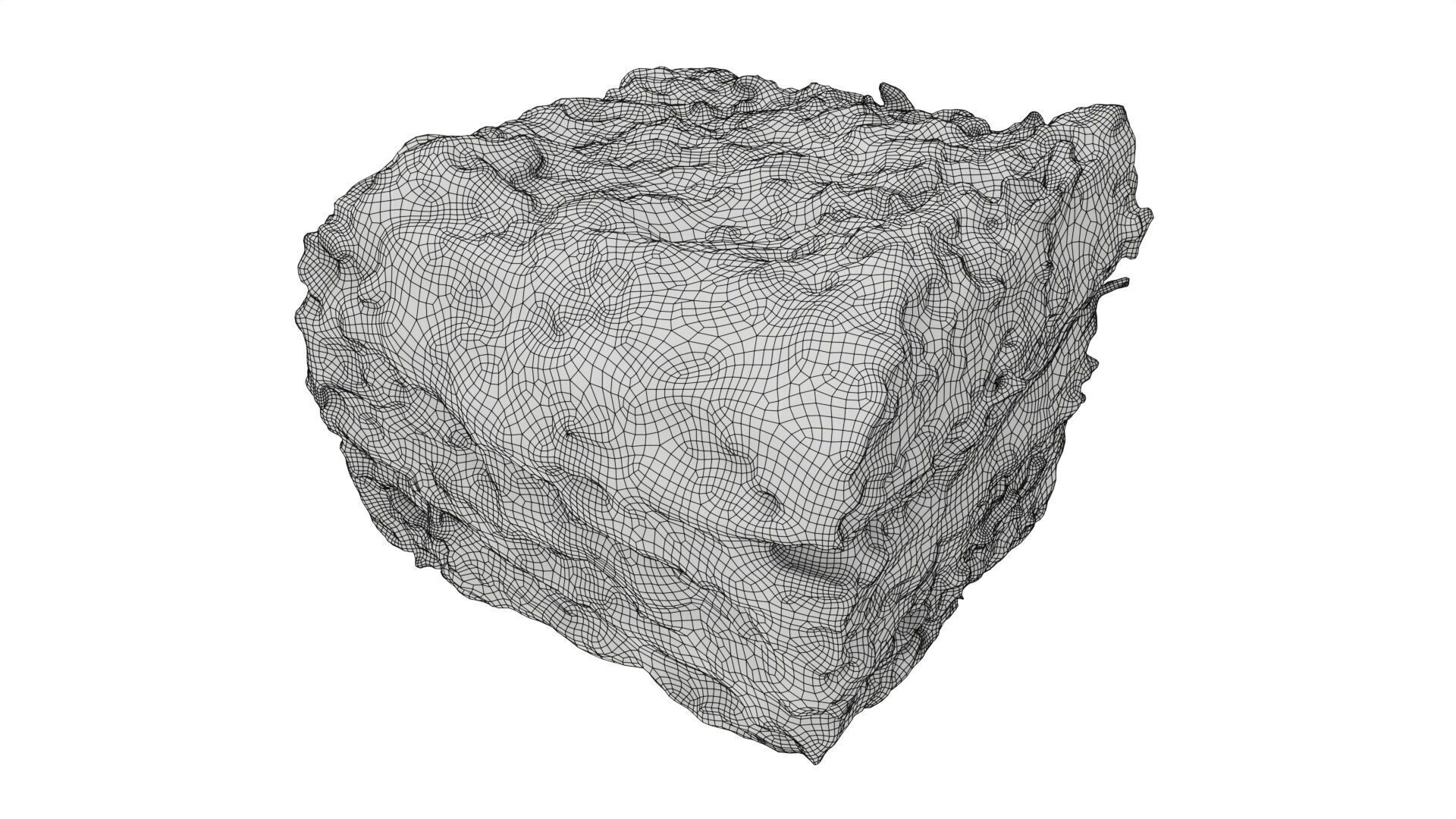 Layered cake with cream piece Low-poly 3D model_6