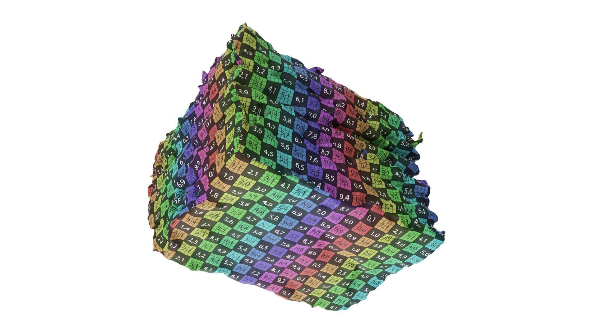 Layered cake with cream piece Low-poly 3D model_9