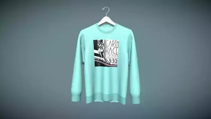 Sweatshirt-EARTH RACE In Low Poly