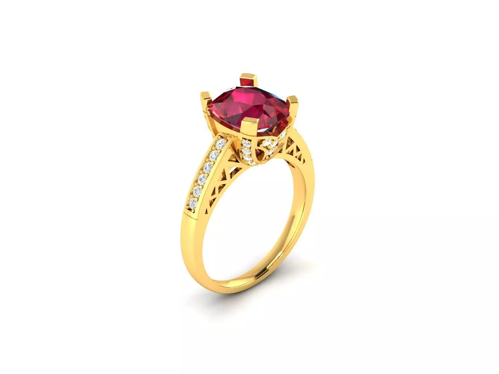 Women Ring  Render 3dm STL OBJ FBX Details 3D print model_0