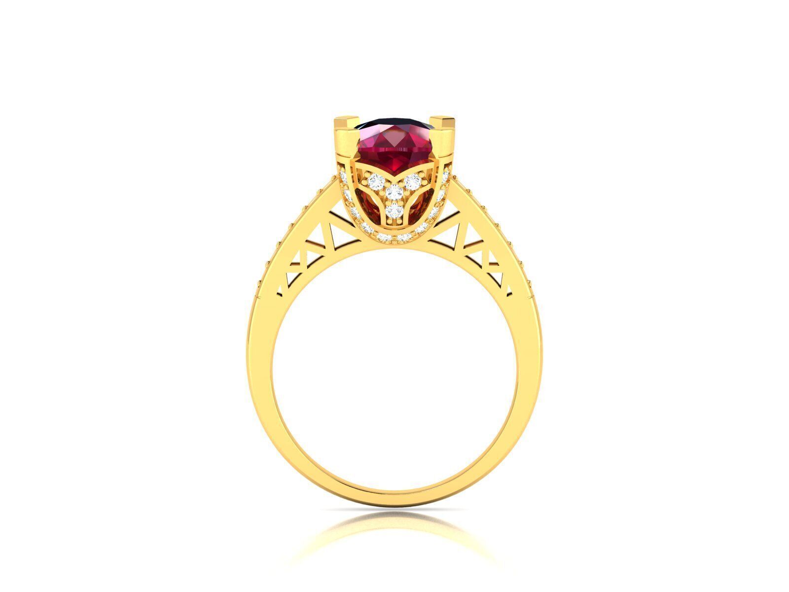 Women Ring  Render 3dm STL OBJ FBX Details 3D print model_2