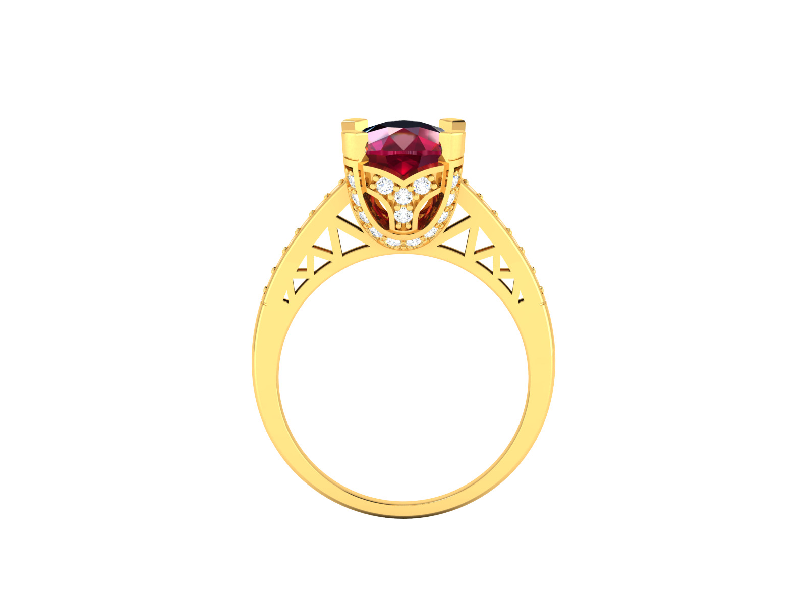 Women Ring  Render 3dm STL OBJ FBX Details 3D print model_3