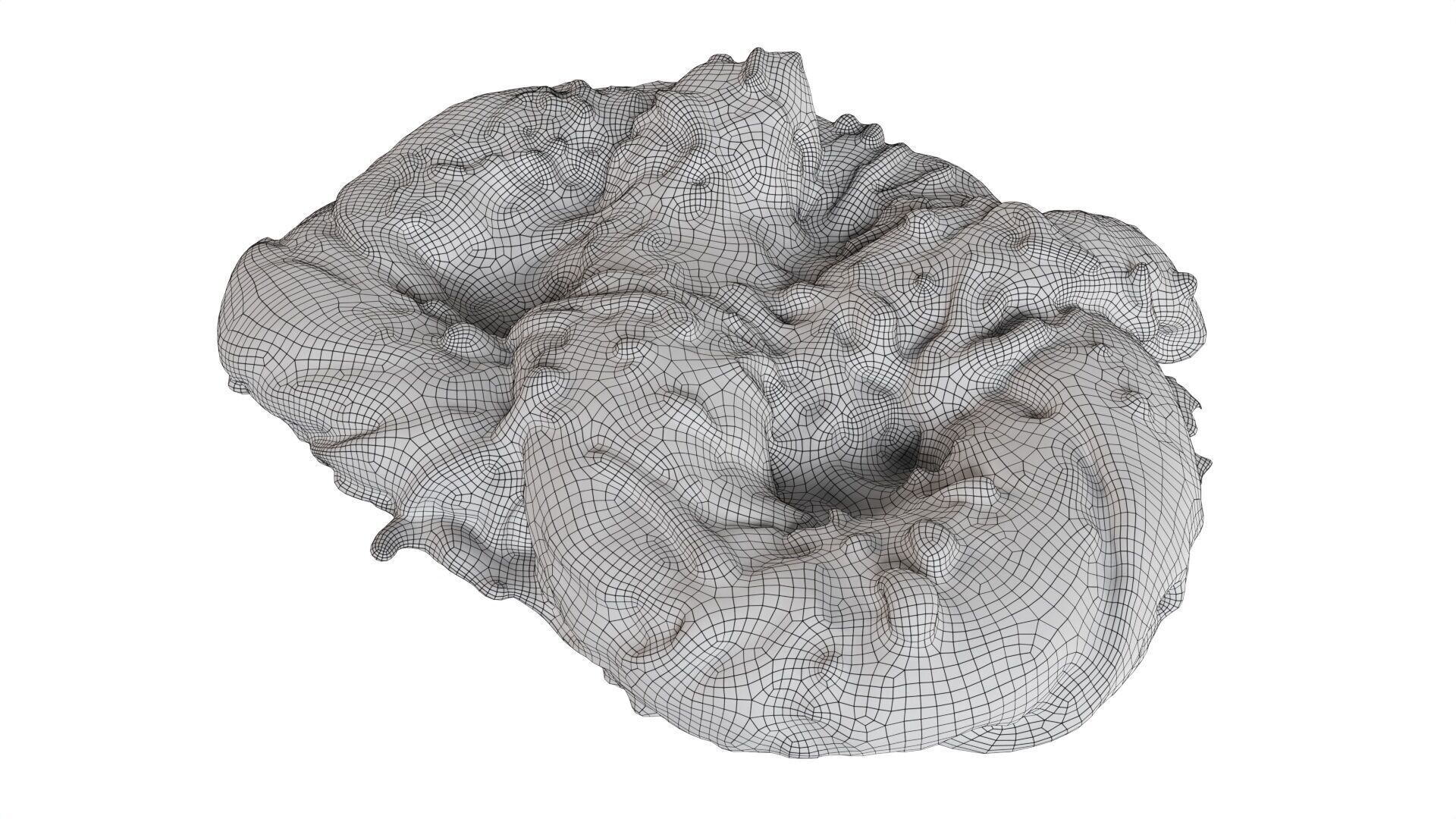 Pretzel with cheese Low-poly 3D model_6