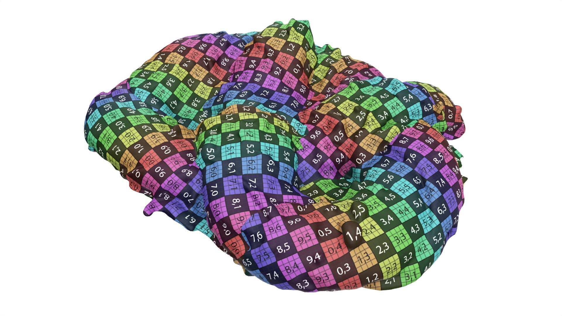 Pretzel with cheese Low-poly 3D model_8