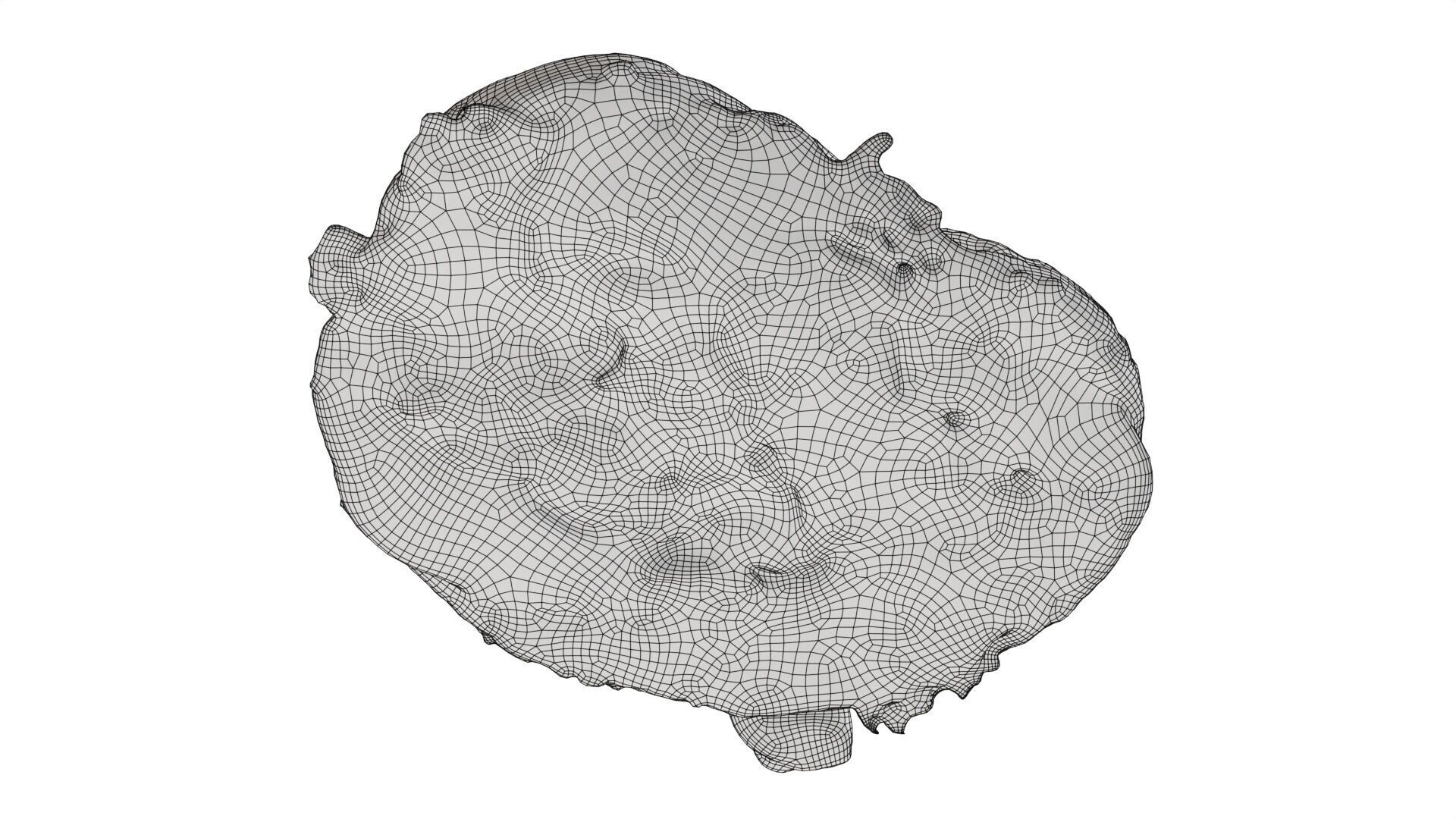 Pretzel with cheese Low-poly 3D model_7