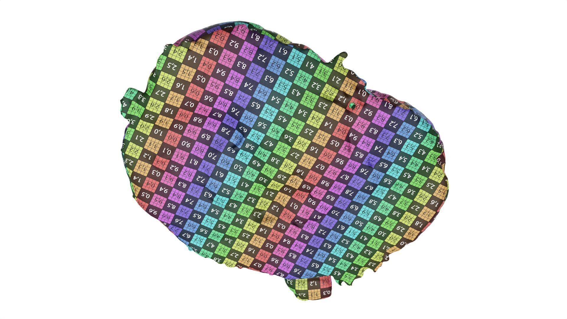 Pretzel with cheese Low-poly 3D model_9