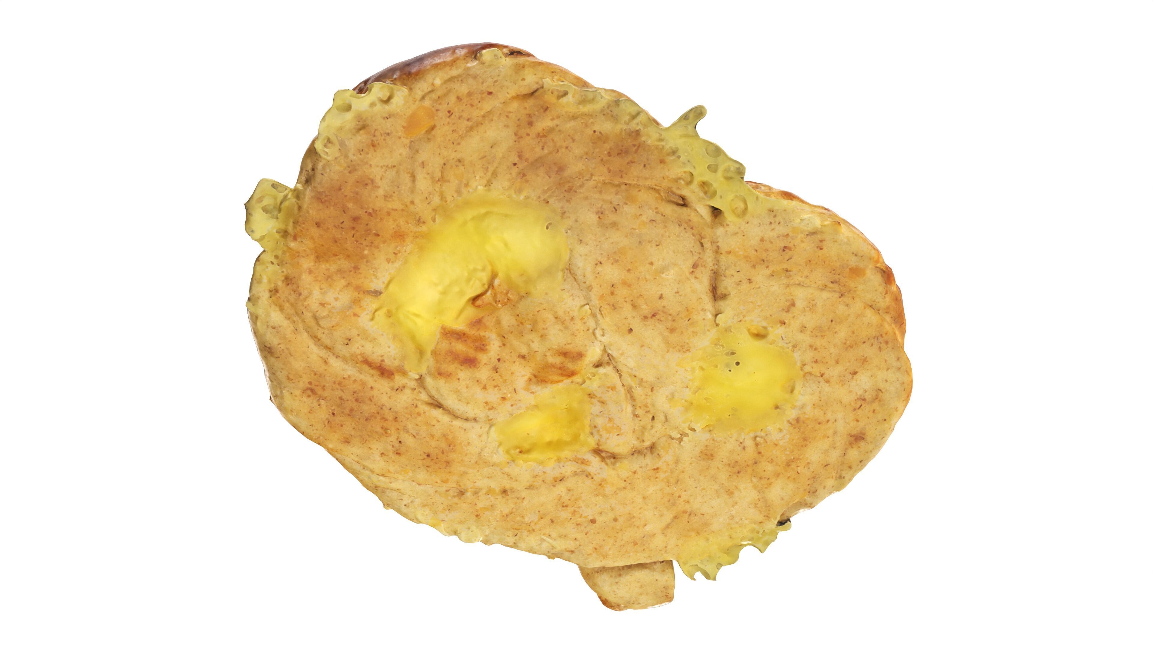 Pretzel with cheese Low-poly 3D model_3