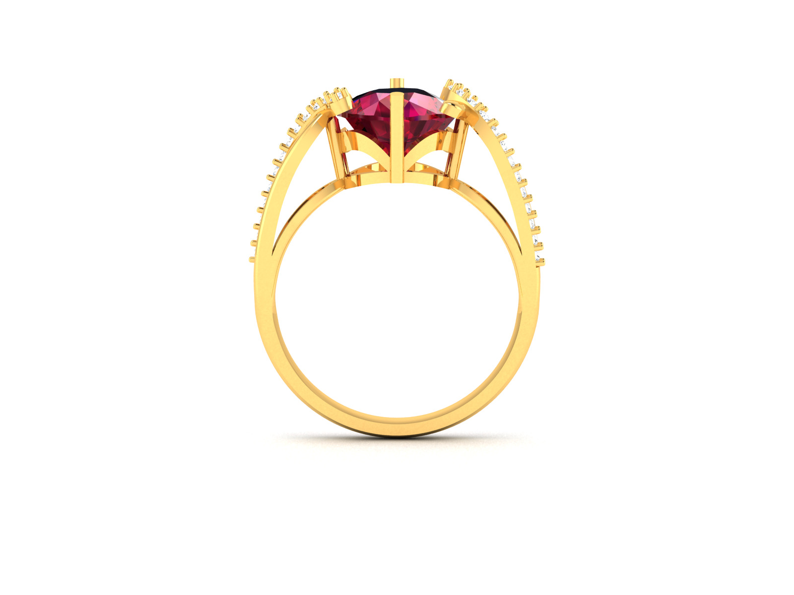 Women Ring Render 3dm STL OBJ FBX Details 3D print model_3