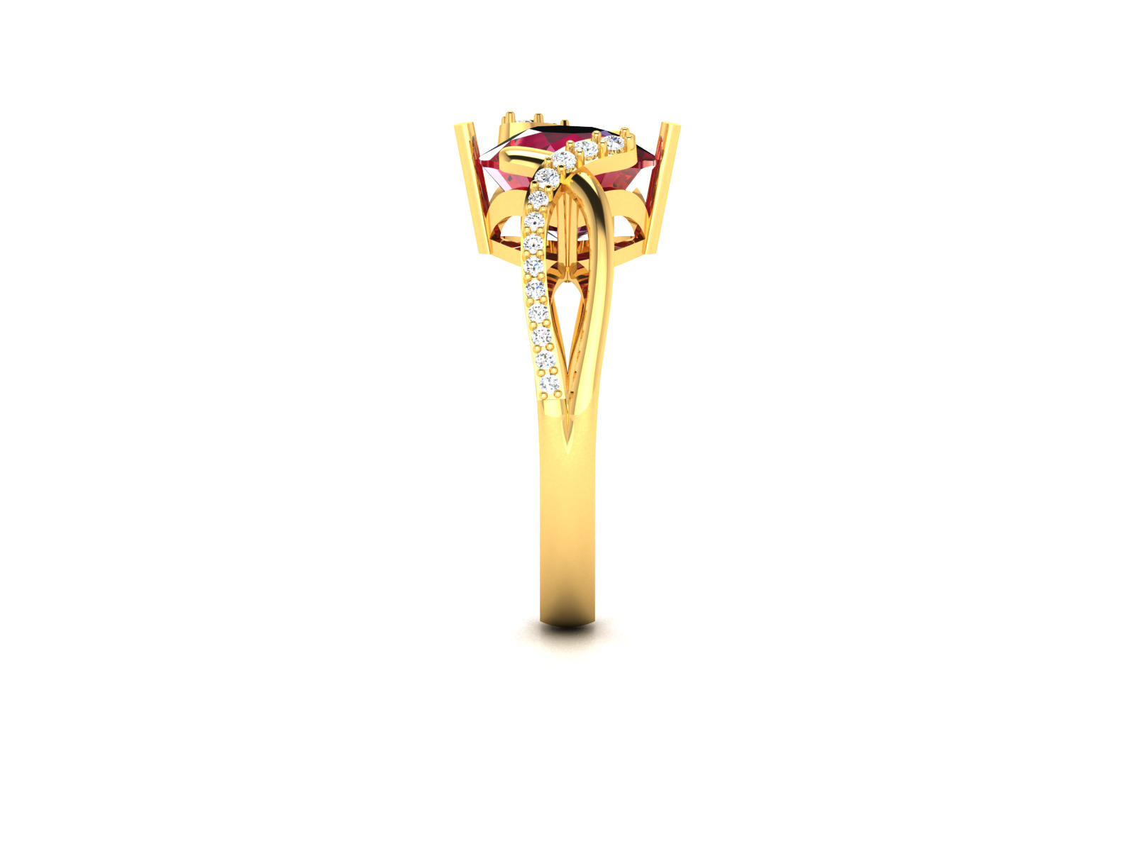 Women Ring Render 3dm STL OBJ FBX Details 3D print model_5