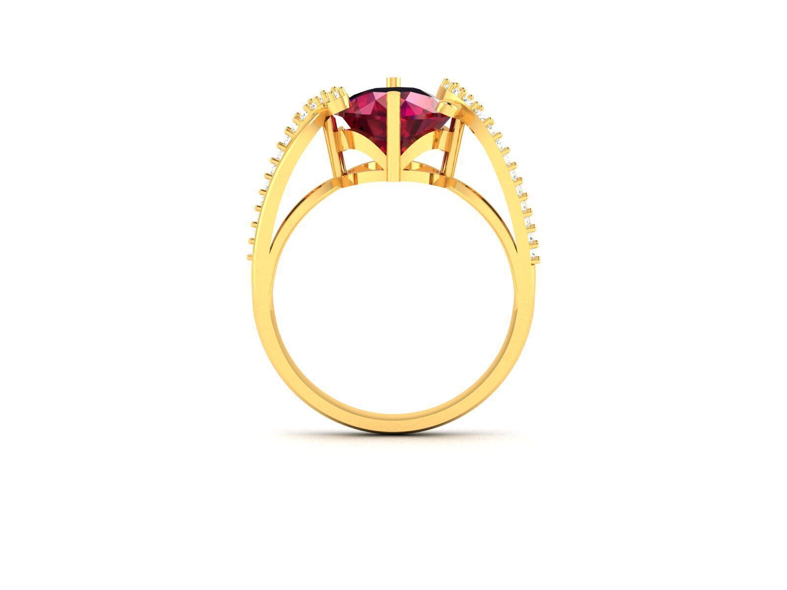 Women Ring Render 3dm STL OBJ FBX Details 3D print model_2