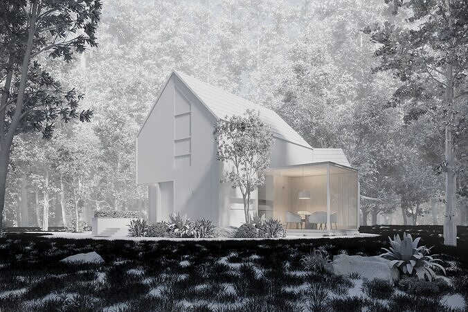 Black House Bluse 3D model 7